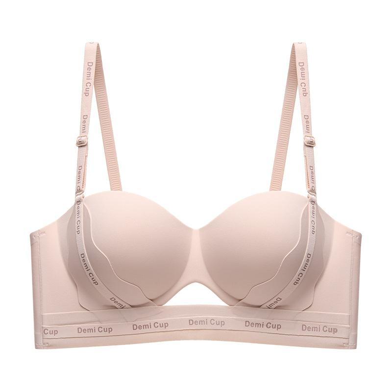 Underwear Women Gather Small Breasts and Show Large Bras Without Steel Rings, Soft Support, Pull Adjustment Type Seamless Bra