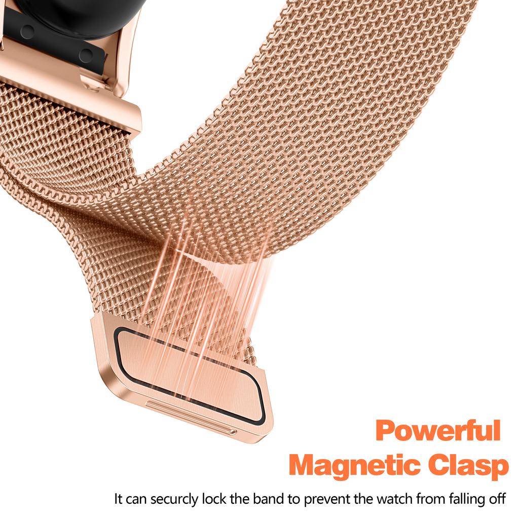 Google Fitbit Air Breathable Milanese Loop Band Quick Release Adjustable Soft Metal Tracker Accessory
