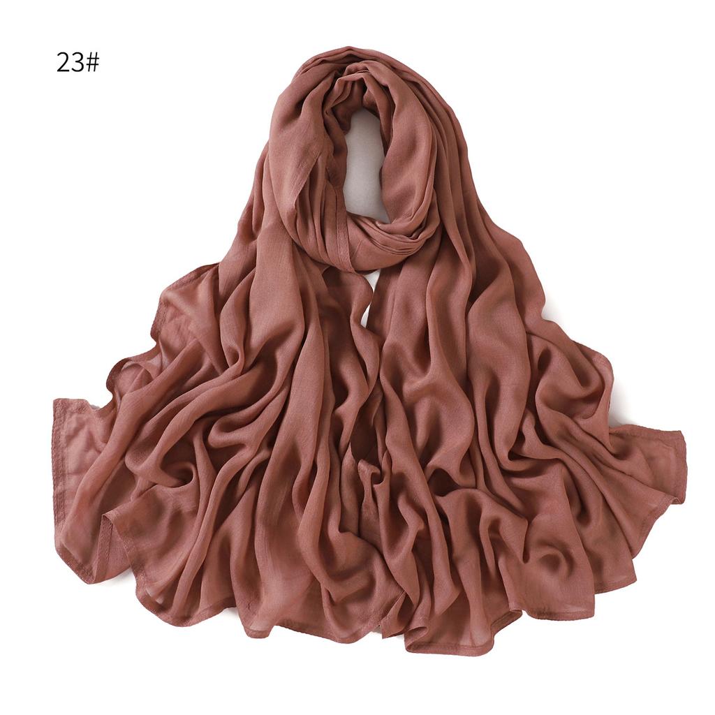 New Cotton Linen Scarf For Women Girls Students Autumn Winter Solid Color Long Scarves Soft Viscose Shawl Female Wrap Shawls
