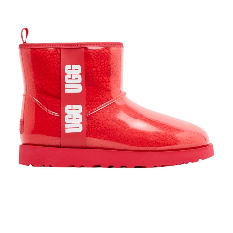 Women's Boots UGG Classic Clear Mini Boot Hibiscus Pink (Women's) Hibiscus Pink/White