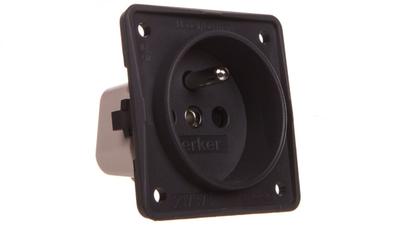 Berker Integro Single Socket with Earthing and Increased Contact Protection 16A IP20 Anthracite 961952505
