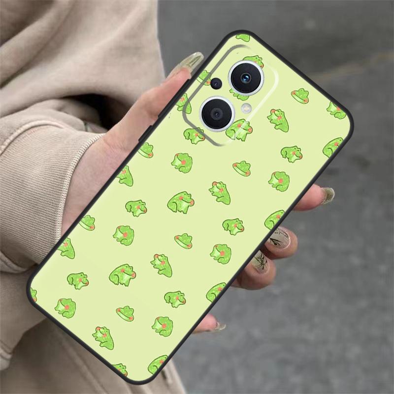 

Милый Мультяшный Лягушонок Коллаж Чехол для OPPO Reno 7 8 Lite 10 11 12 13 14 Pro 8T 12F 13F 14F OPPO Find X8 X6 X9 Pro Чехол OPPO Reno14 Pro