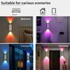 Uppladdningsbar LED-nattlampa med rörelsesensor, RGB-tonad omgivningsljus, Dimbar inomhuslampa, Magnetisk trappbelysning, Lämplig för entré