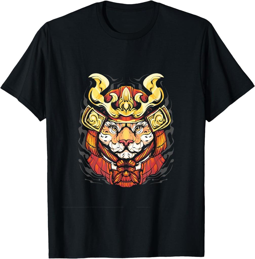 Jaguar Samurai Illustration - Samurai Cat - Samurai Tiger T-Shirt