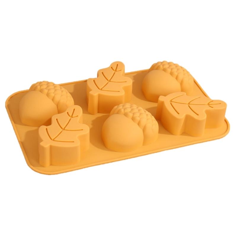 Halloween Cupcakes Fondant Molds Silicone Pumpkin Leaves Molds for Halloween Cake Decorating Chocolate Candy Mold