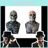 Realistic Skeleton Biochemical Mask For Halloween Parties Full Cover Silicone Design With Hat