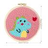 Russian DIY Punch Needle Embroidery Kit: Includes Yarn, Needle, Latch Hook, & Hoop for Knitting & Ornament Crafting