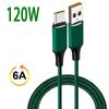 Extra Thick 120W Fast Charging Cable 6A Data Line for OPPO VIVO Oneplus Xiaomi Huawei