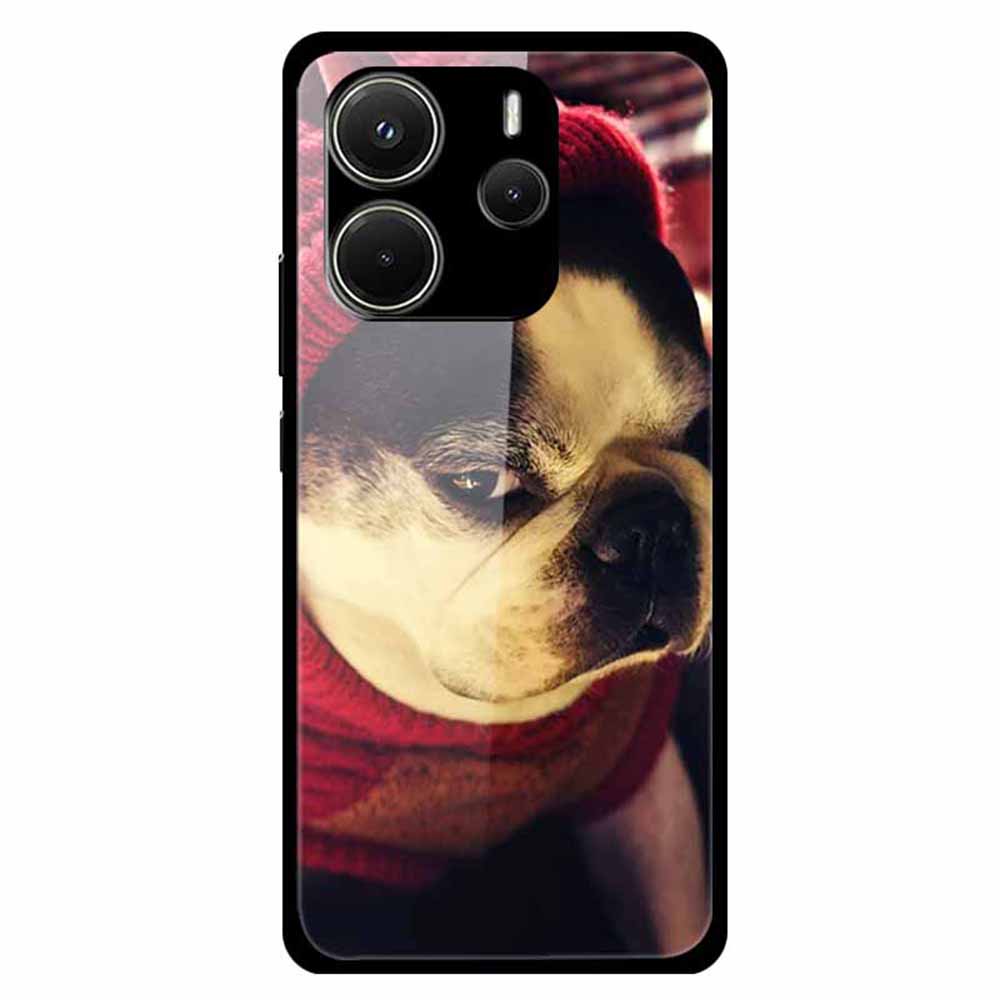 For Xiaomi Redmi Note 14 4G (163.25x76.55x8.16mm) Case Pattern Printed Tempered Glass Phone Cover