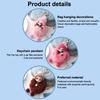 Cute Plush Keychain Imitation Rex Rabbit Fur Ball Keyring Big Eye Doll Pendant  Car Bag Charm