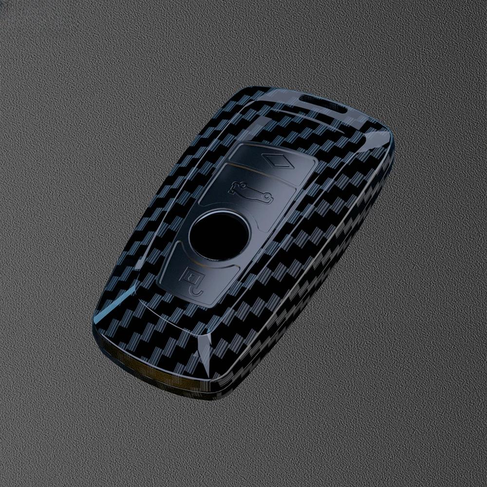 ABS Carbon Fiber Car Key Case Cover For BMW 1 2 3 4 5 6 7 Series X1 X3 X4 X5 X6 X7 F10 F20 F30 G20 G30 G01 F15 F16 G02 G05 F34