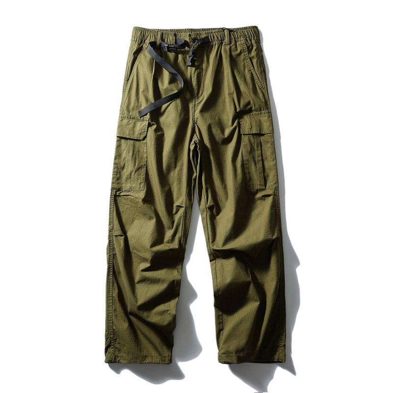 American Functional Cotton Overalls Men's Spring and Autumn Loose Wide Leg Multi-Pocket Pants Export Men's Pants Casual Pants