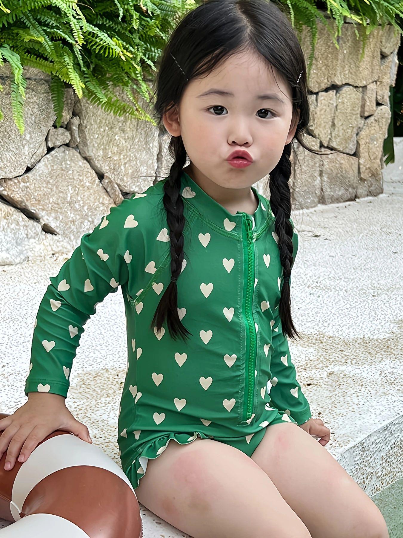 

Быстросохнущий купальник с длинными рукавами и цветочным принтом для девочек - Летний дизайн принцессы для детей малого и среднего возраста 140cm