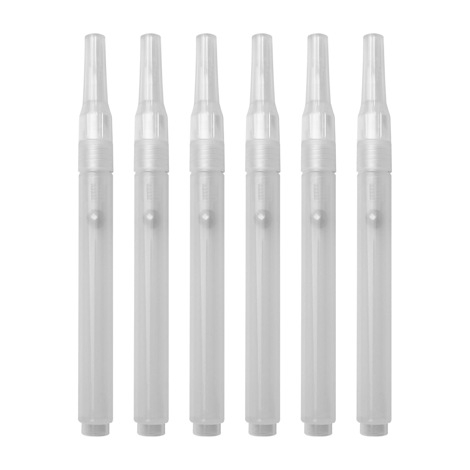 

6 шт. прозрачная пустая ручка-кисть, многоразовая акриловая пустая маркерная ручка, пустая ручка для рисования на бумаге, дереве, ткани, холсте