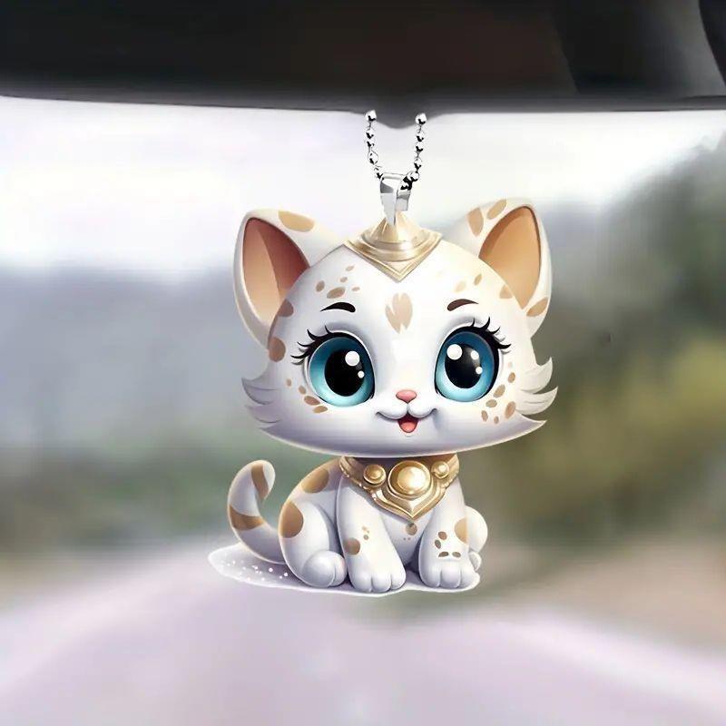 Charming Acrylic Animal Hanging Ornament For Car Interior Decoration In Vibrant Style