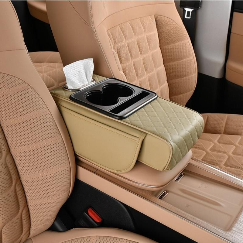Car Armrest Box Universal Storage Bag Car Center Console Cushion Elbow Cushion Armrest Pad Multi Function Car Accessories
