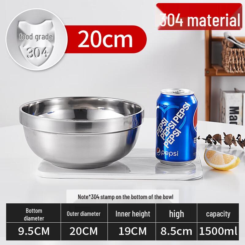 Food-Grade 304 Stainless Steel Anti-Scald Bowl (5-Pack)
