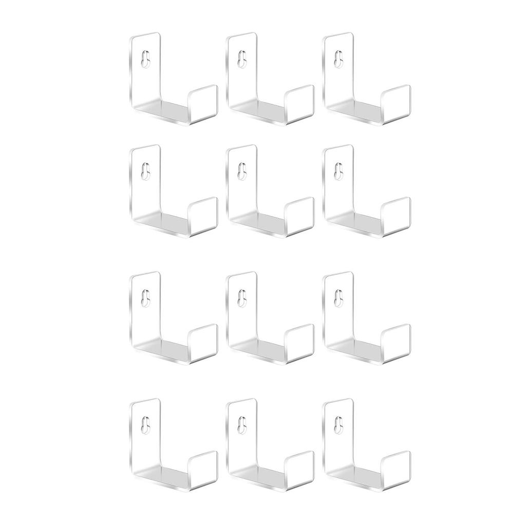 12pcs Clear Record Shelf Wall Mount Vinyls Holder Acrylic Album Records Holder Display Stand Bracket Home Decorations