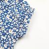Summer Women Floral Print High Waist Dress with Bow Detail V Neck Short Sleeve