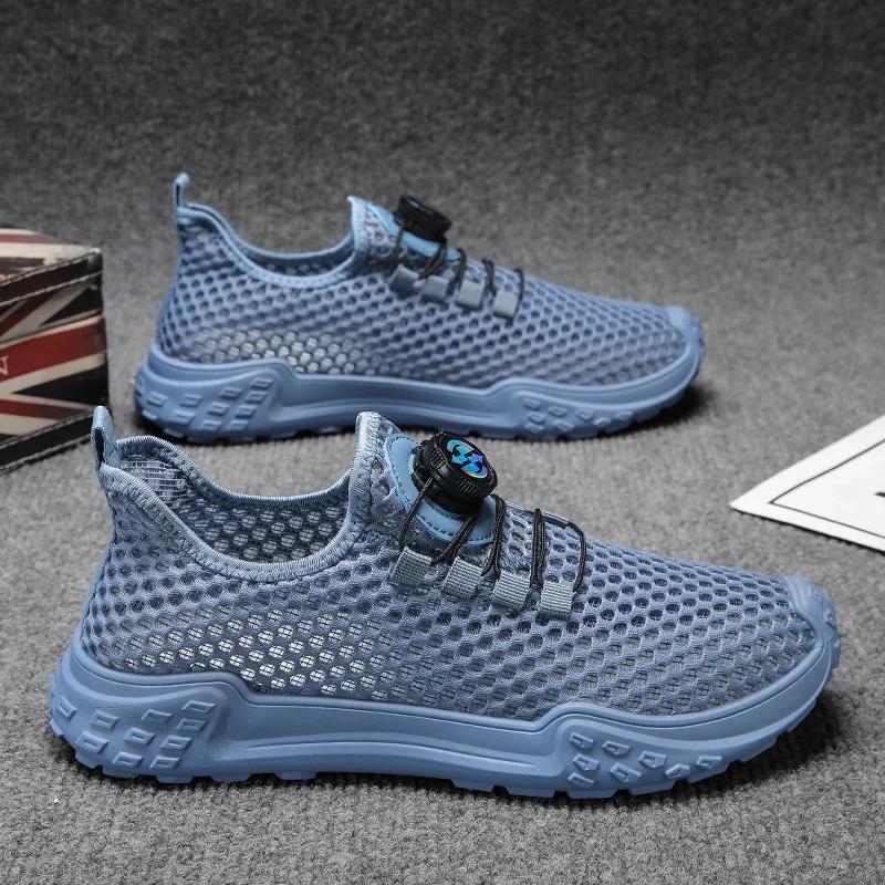Outdoor Comfortable Mesh Men Casual Sneakers Fashion Non-slip Breathable Man Walking Shoes Lightweight Soft Running Sport Shoes