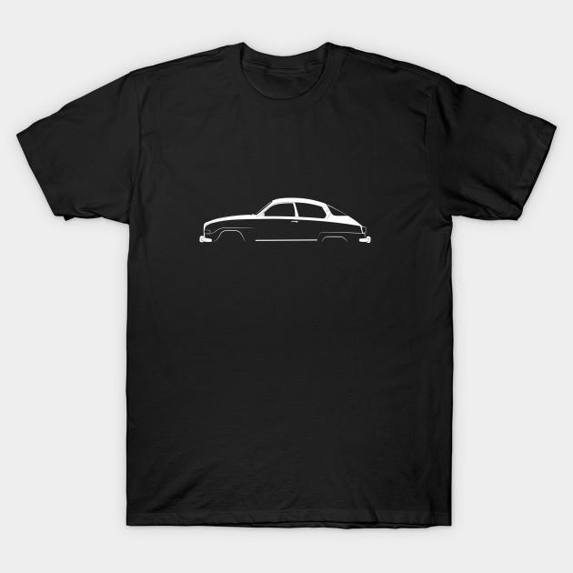 

Men Black Print T-shirt Saab 96 V4 Silhouette No-Cut Transfer Paper Print Cotton Tshirt M чорний