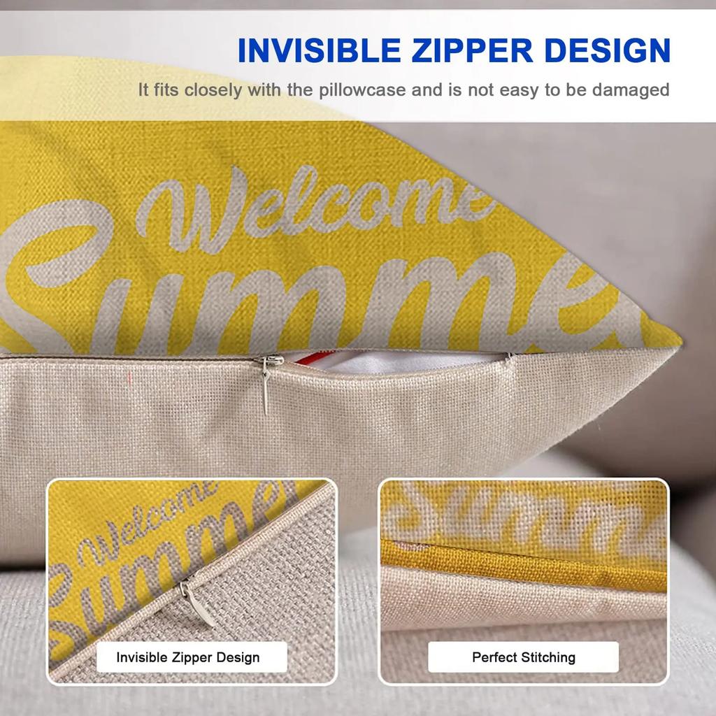 Gray Yellow Linen Pillowcase 60*60 Sofa Cushion Cover 40*40 Home Decoration Can Be Customized