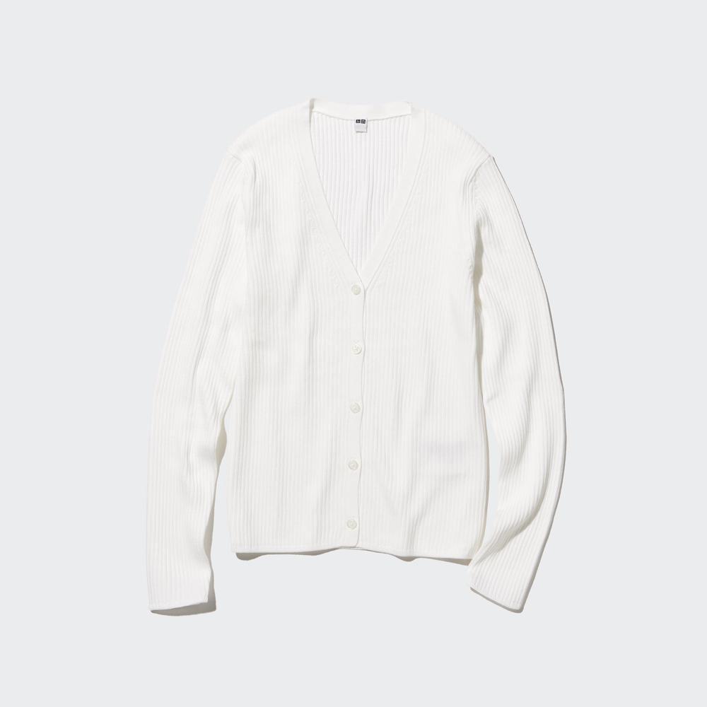 

UNIQLO UV PROTECTION Короткий кардиган в рубчик с длинным рукавом