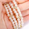 18K Gold Plated Multi-designs Zircon Flower Spacer Bars 2/3 Holes Separators for Strand Beads Jewelry Making Accessories