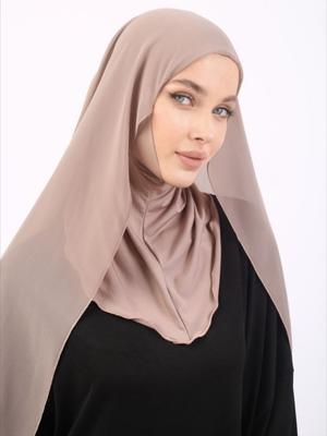 Full Cover Inner Cap With Chiffon Scarf Hijab Instant Hijabs Muslim Islamic Cap Head Wear Caps Underscarf Bone Bonnet Headcover