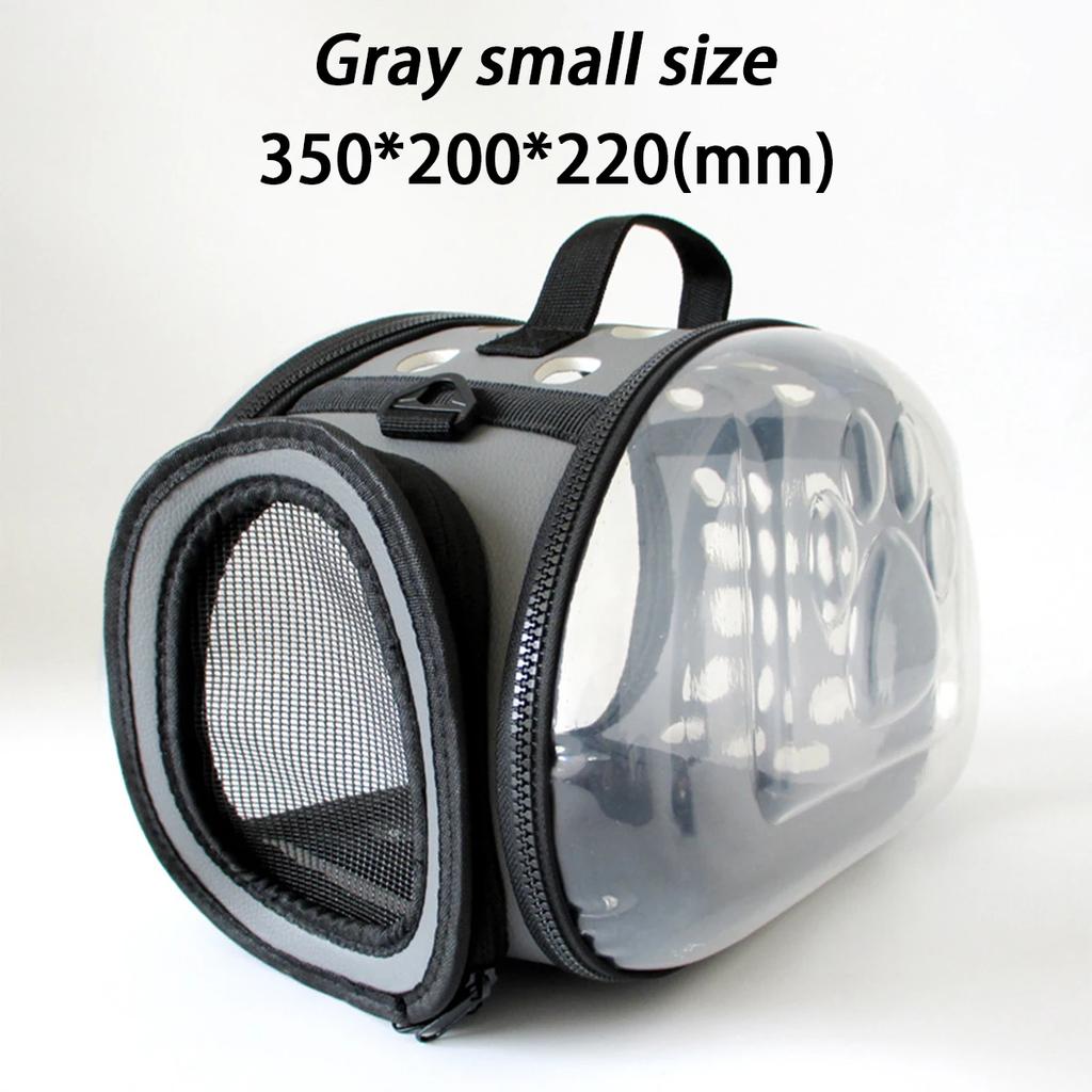 Haustier-Umhängetasche, Katzenträger, Outdoor-Reisen, atmungsaktive Handtasche, Welpen- und Kätzchen-Kapsel, transparente tragbare Schultergurt-Tasche