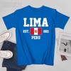 Flag Of Peru Est1821 Lima Unisex Tshirt Tees Tshirt Oneck T Shirts Unisex Boys Clothing 100 Cotton