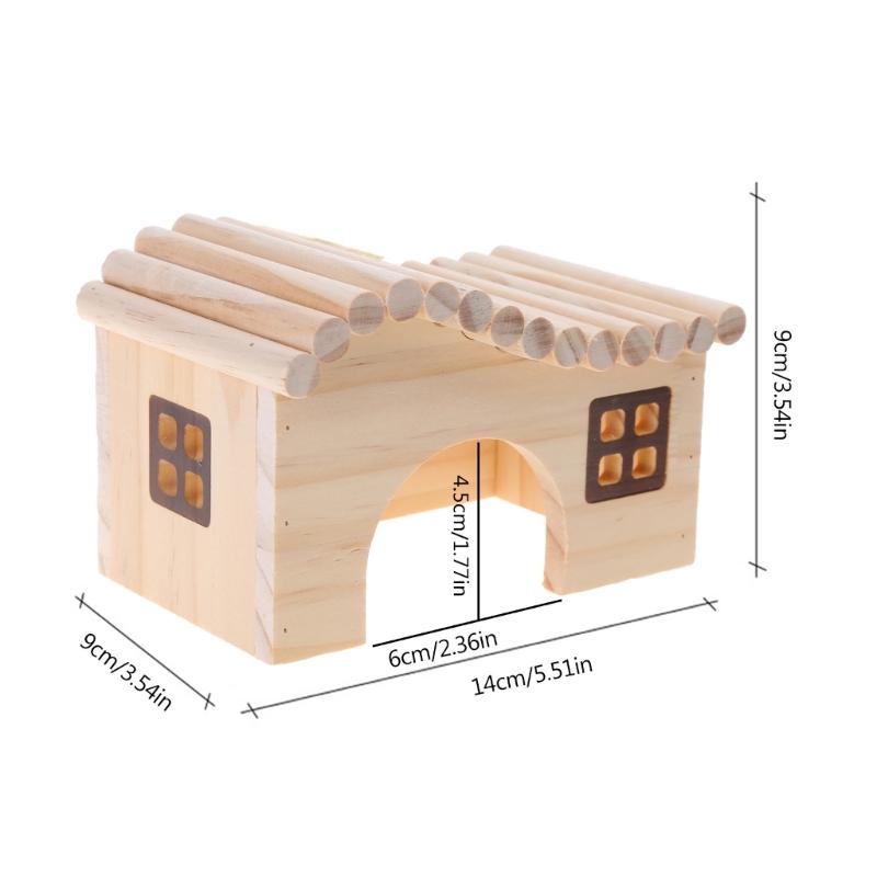 Trendy Wooden Hamster Nest Sleeping House Home Luxury Cage Pet DIY Hideout Hut Toy Small Animal Supplies Hamster Cage