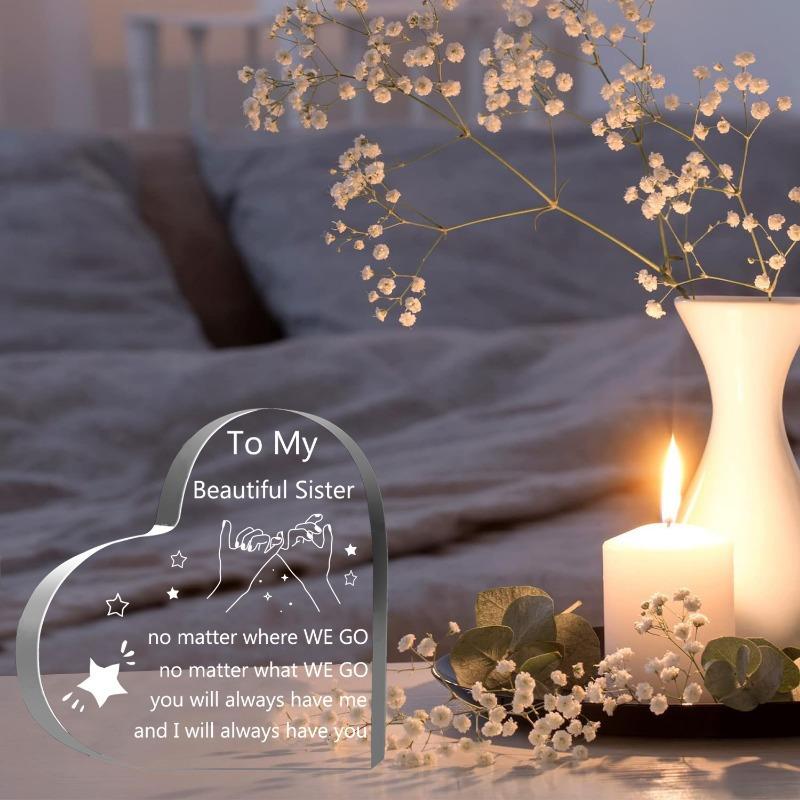 Sister Acrylic Gift - Heartfelt Present for Christmas, Birthday & Mother's Day