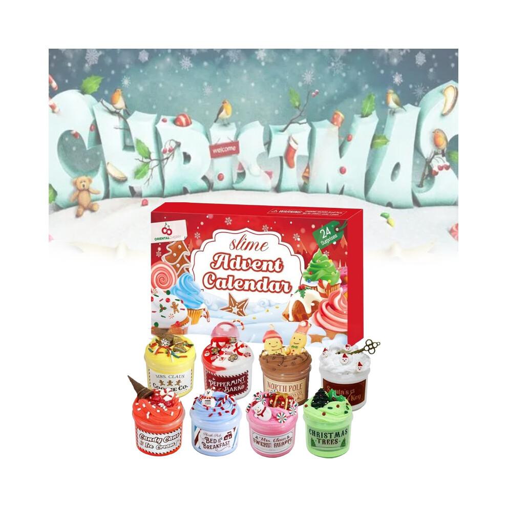 24 Days Christmas Of Slime Kit Countdown Calendar Butter Slime Stress Toy Relief