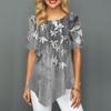 T-shirt da Donna a Manica Corta con Stampa Floreale Grafica Girocollo Top Lungo XS-8XL/Stampa 3D