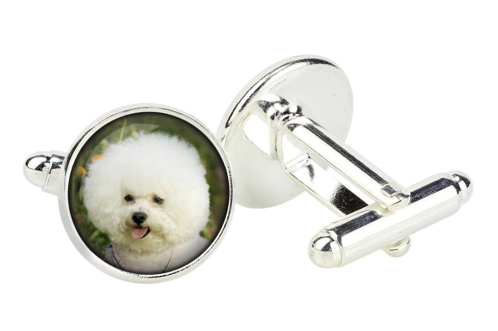 Bichon Frise, Bichon Tenerife, Bichon a Poil Frise - Cufflinks, a Shirt Accessory, a Shirt Pendant from the Art-Dog Brand