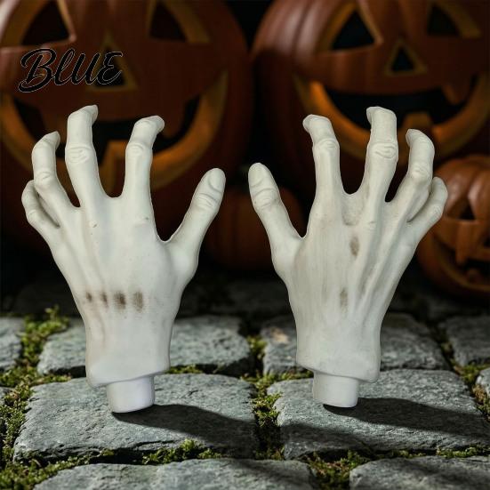 Script Killing Game Supplies 1 Pair Halloween Skeleton Hands Realistic Plastic Zombie