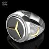 WLG4   For Mercedes Benz  LOGO Recommended Electroplated Men's Ring  Trendy Gift For Men Versatile Hand Accessory Trendy Male Accessory