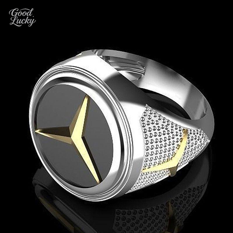 WLG4 For Mercedes Benz LOGO Recommended Electroplated Men's Ring Trendy Gift For Men Versatile Hand Accessory Trendy Male Accessory