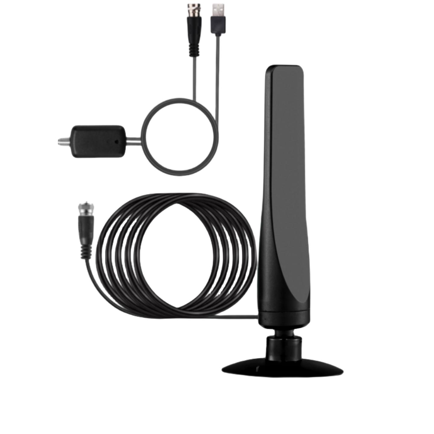 

Smart TV Antenna Outdoor/Indoor 2025 Upgraded HDTV Digital TV with Signal Booster 450+ mile Support for all TVs 4K 1080p 9.84 ft чорний