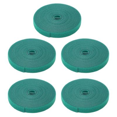 5 Rouleaux Attache Plante Réutilisable Découpable Auto-Adhésif Crochet et Boucle Enveloppe Nylon Sangle de Jardin Attache Arbre