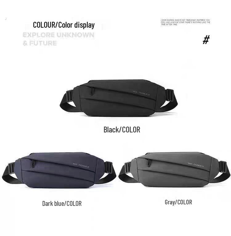 Men's Waterproof Crossbody Waist Bag - Large Capacity, Multifunctional for Outdoor Running