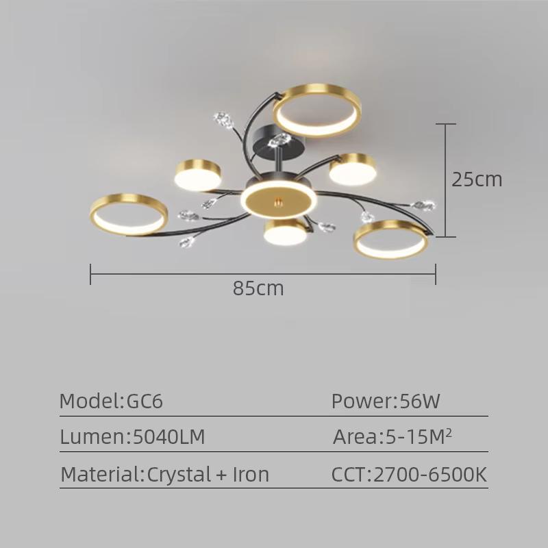 

IRALAN Modern LED Chandeliert round chandelier Living room lights smart remote control chandelier room Interior Kitchen light