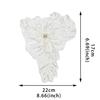 White Handmade Beaded Mesh Sequined Lace Embroidered Cloth Sticker Wedding Dress Children'S Dress Decorative Clothing Accessories