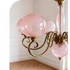 MZISOSOD French Vintage Wrought Iron Glass Chandelier for Living Room Dining Room Bedroom Lighting Fixtures Mid Century