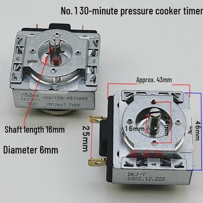 Universal Mechanical Timer Switch for Electric Oven, Pressure Cooker, Rice Cooker (30/60/90 Min, Half/Round Shaft)