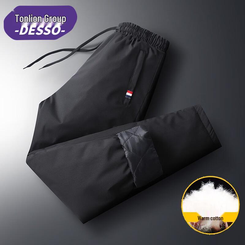 DESSO Men's Loose Fit Autumn/Winter Warm Casual Pants