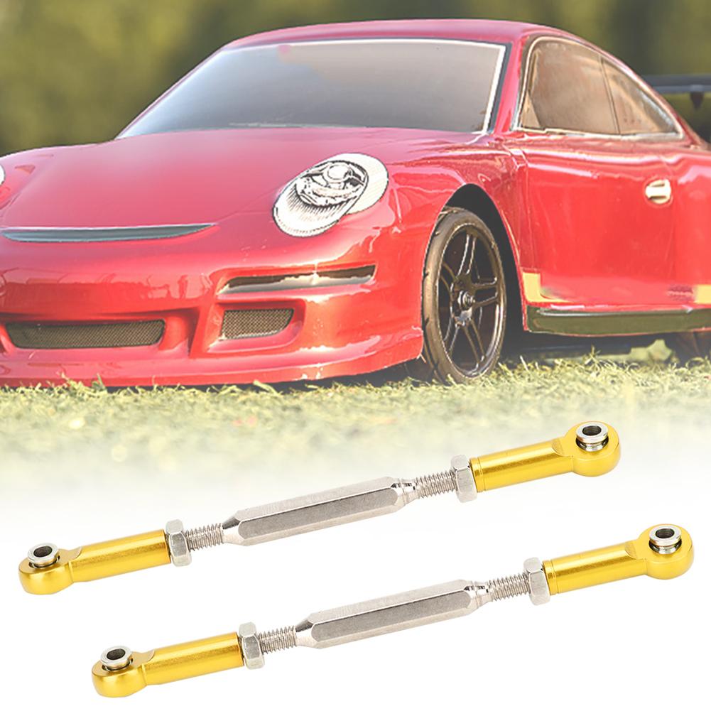 6Pcs 88mm Aluminum Alloy Adjustable Push RodsTurnbuckle Rod Linkage Accessories for RC Car Modelsgolden