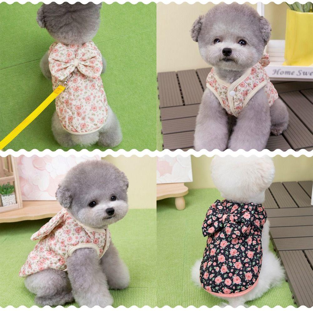Thickened Puppy Vest Winter Warm Teddy Bear Coat Cute Cat Clothes  Pet Supplies