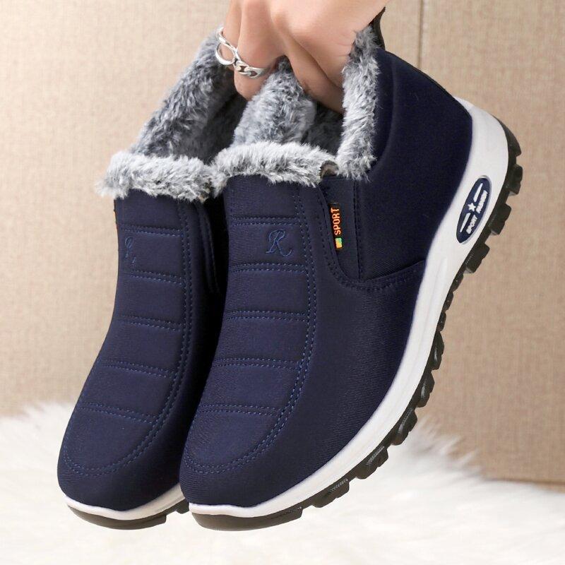 winter velvet thickened men's cotton shoes high-top thick-soled non-slip breathable two cotton shoes casual sports shoes men
